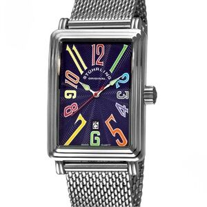 Stuhrling Uptown Ozzie Genteel 102M Quartz 33mm Classic Wrist Watch Blue Dial